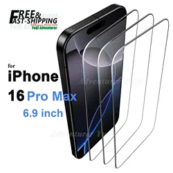 Screen Protector for iPhone 16 Pro Max 6.9 Tempered Glass Crystal HD 9H Transparent Anti Scratch Case Friendly High Aluminum