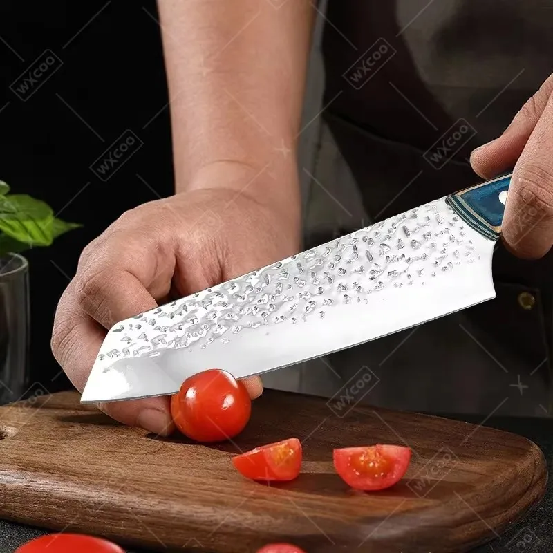 WXCOO-cuchillo de Chef profesional, cuchillo rebanador multiusos, cuchillo Santoku de acero inoxidable, cuchillos de cocina para el hogar, pelador de frutas
