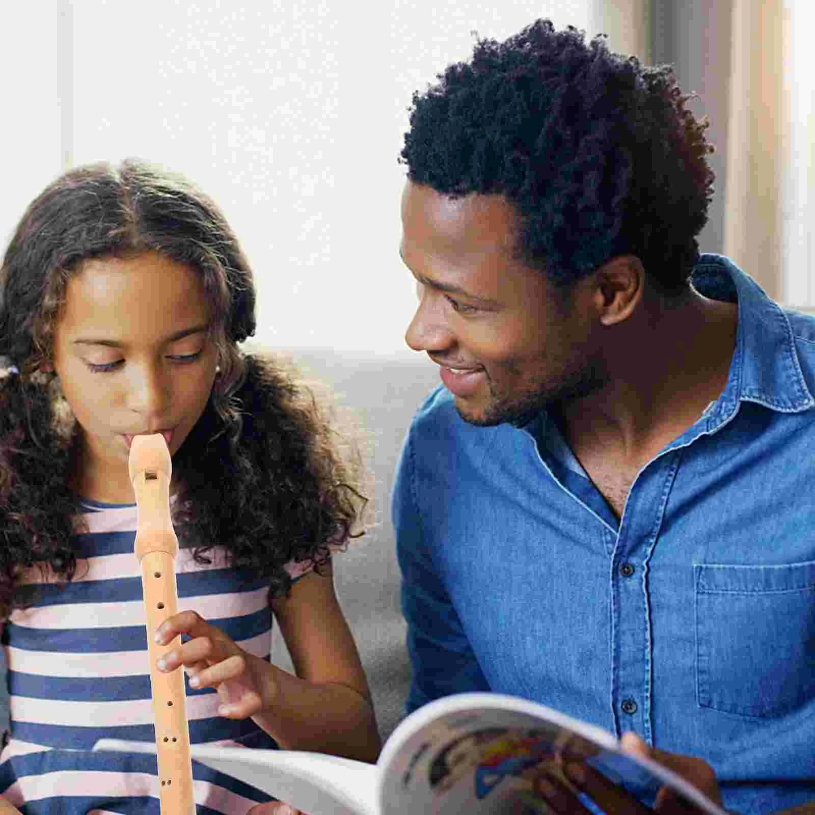 8 Hole Treble Clarionet Music Flute Descant Recorder Instrument Optional Wood Soprano Child