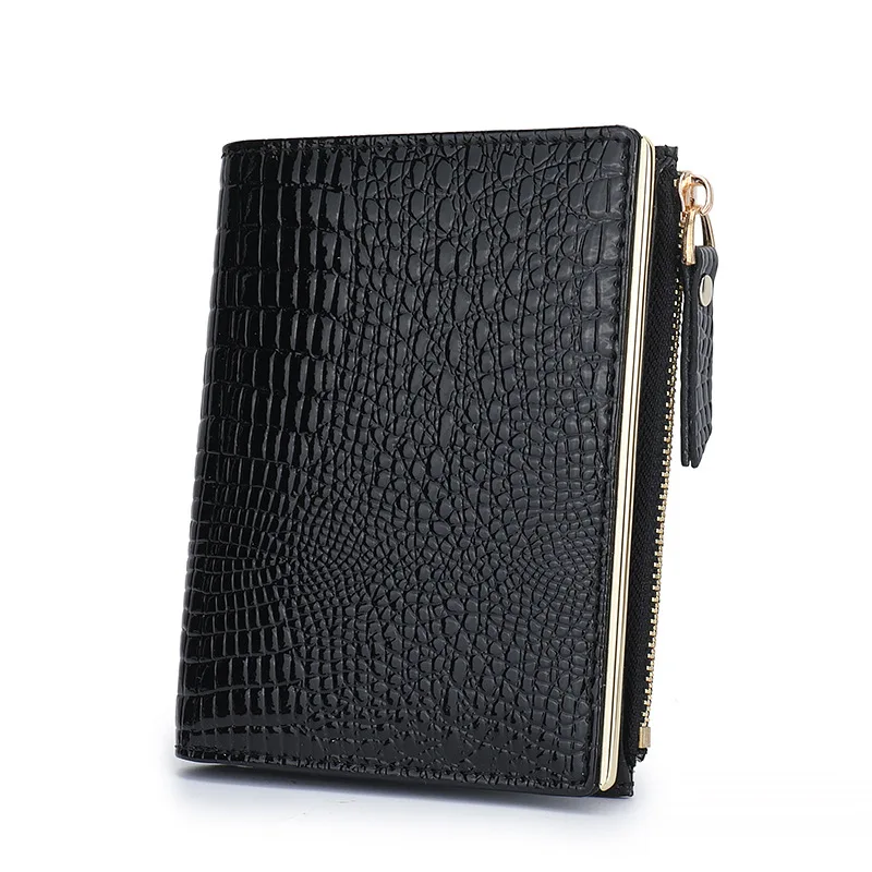Genuine Leather Wallet for Women Short Bifold Design Multi Card Slots Fashionable PU Card Holder