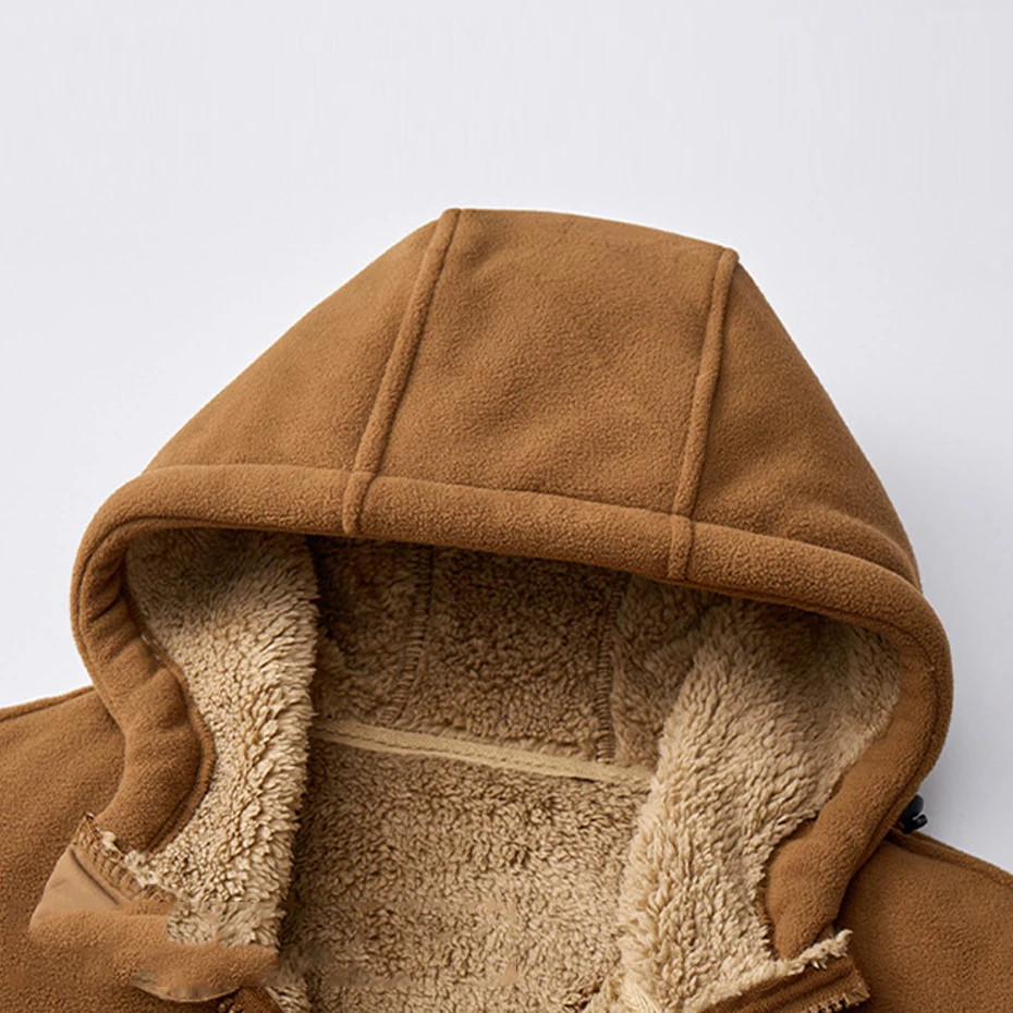 Autumn Winter Fleece Jacket Men Fashion Casual Polar Fleece Jacket Coat Male Bing Size Warm Jackets