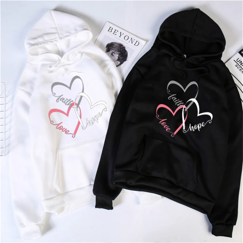 ฤดูใบไม้ร่วงฤดูหนาว Hoodies ผู้หญิงรูปแบบแขนยาวแฟชั่น Pullovers เสื้อวินเทจ Hooded