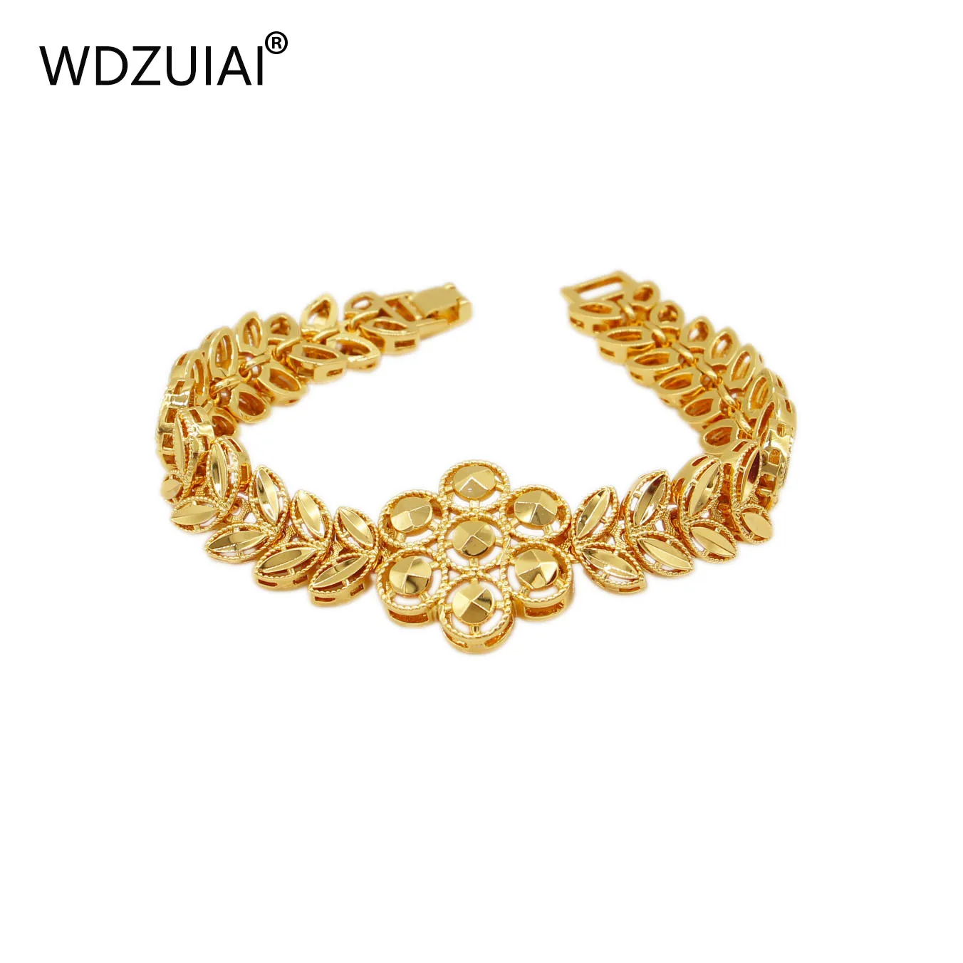 WDZUIAI New Style Gold Color Bracelet Dubai Spain African Women Men Bangle Jewelry Arab Girls Birthday Gifts Party Charm Jewelry