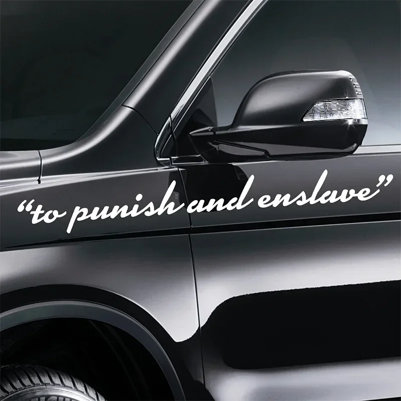Car Stickers Vinyl Decal To Punish And Enslave Front Rear Windshield Dooration Window Creative Auto Styling Sticker Accessories