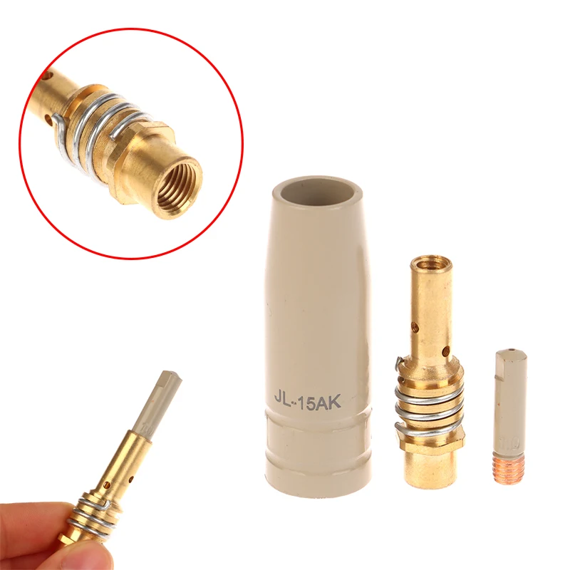 

3Pcs 15AK New Coating Protection Nozzle Non-stick Welding Slag European Airless Gas Protection Gun Machine Protective Sleeve