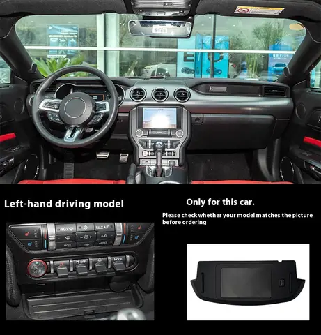 2 din 15W 무선 충전기, 특수 온보드 QI 전화 고속 충전 패널 Ford Mustang 2015-2019 용 자동차 액세서리