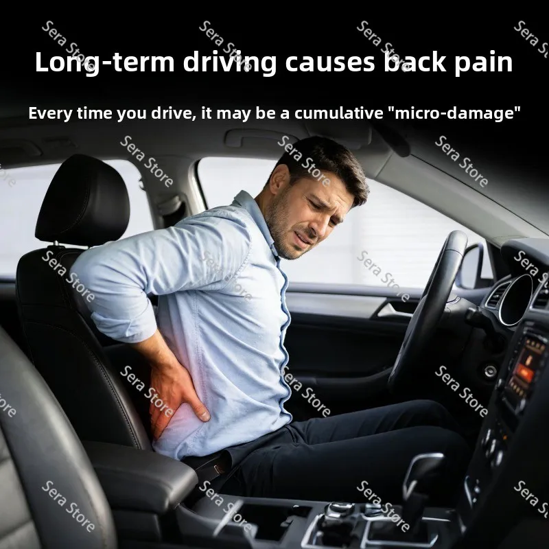 12-Point Air Massage Car Seat Cushion, Adjustable Lumbar Support Waist Pillow, Ergonomic Car Sea Massager for Driver