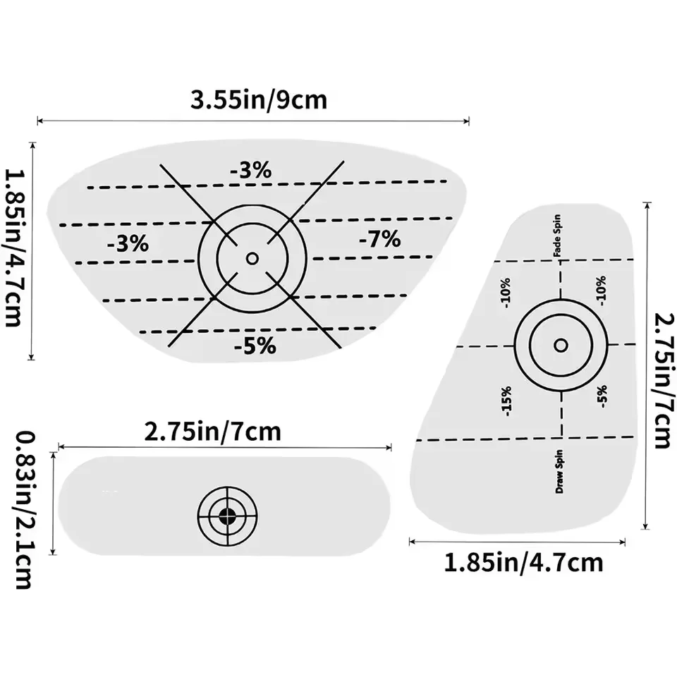 3pcs/sheet 30pcs Golf Traning Aids Stickers Golf Impact Tape Set Self-Adhesive Golf Impact Sticker Label