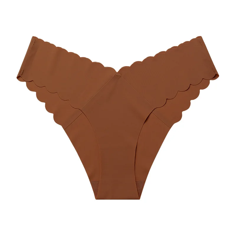 Eisseide Rüschen Sexy Damen-Slips Nahtlose Frauen-Unterwäsche T-Back G-String Yoga Fitness Tanga Unterhosen Übergröße S-XL