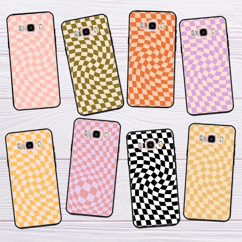 Check Orange Green Moss Twist Case For Samsung A3 A5 J3 J7 J5 2016 2017 A7 A9 J8 A6 A8 J4 J6 Plus J2 Core 2018 Soft Case