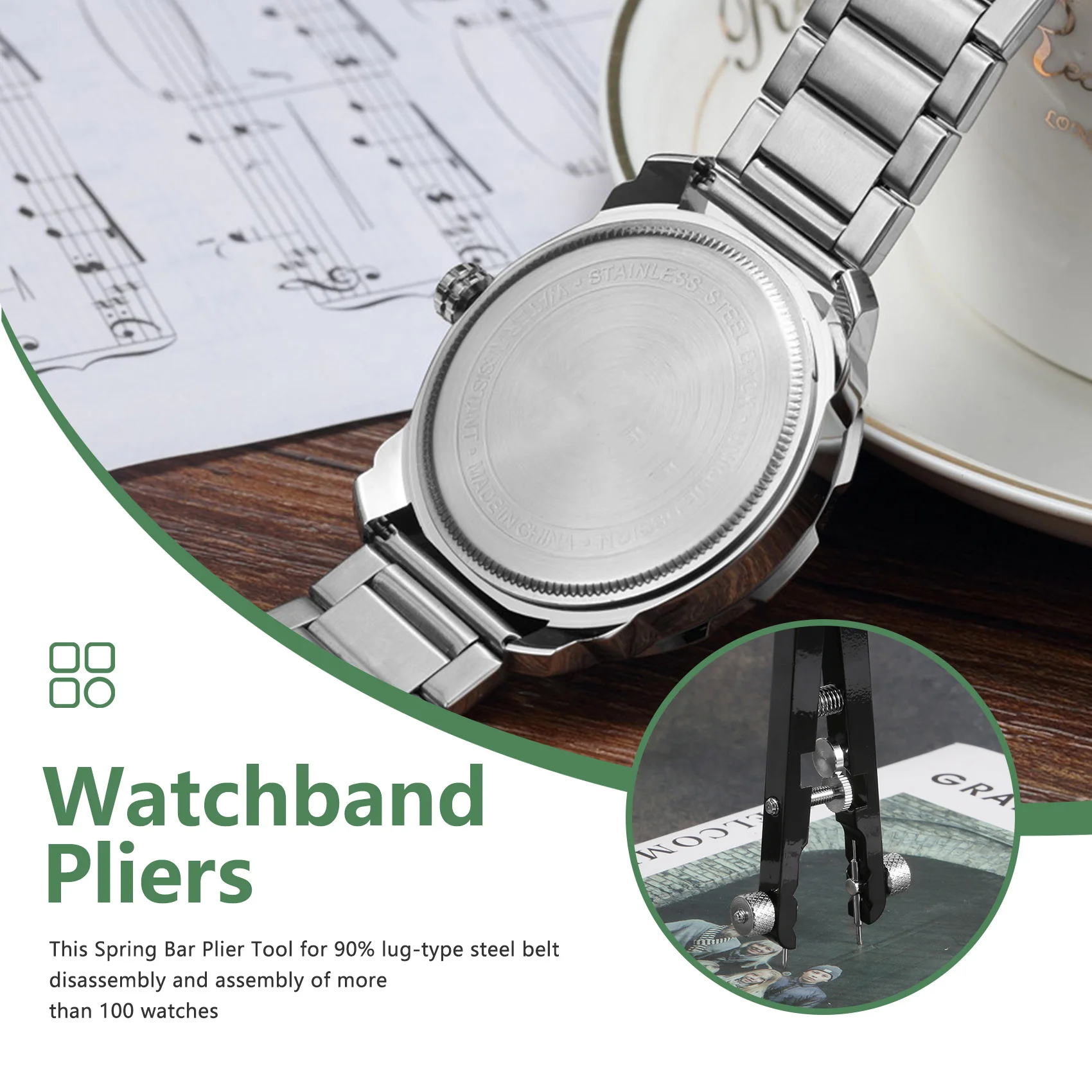 Uhr Federsteg Zange Werkzeug Set, Uhrenarmband Zange, Federsteg Pinzette Werkzeug, für Uhr Federsteg Stifte Entfernen