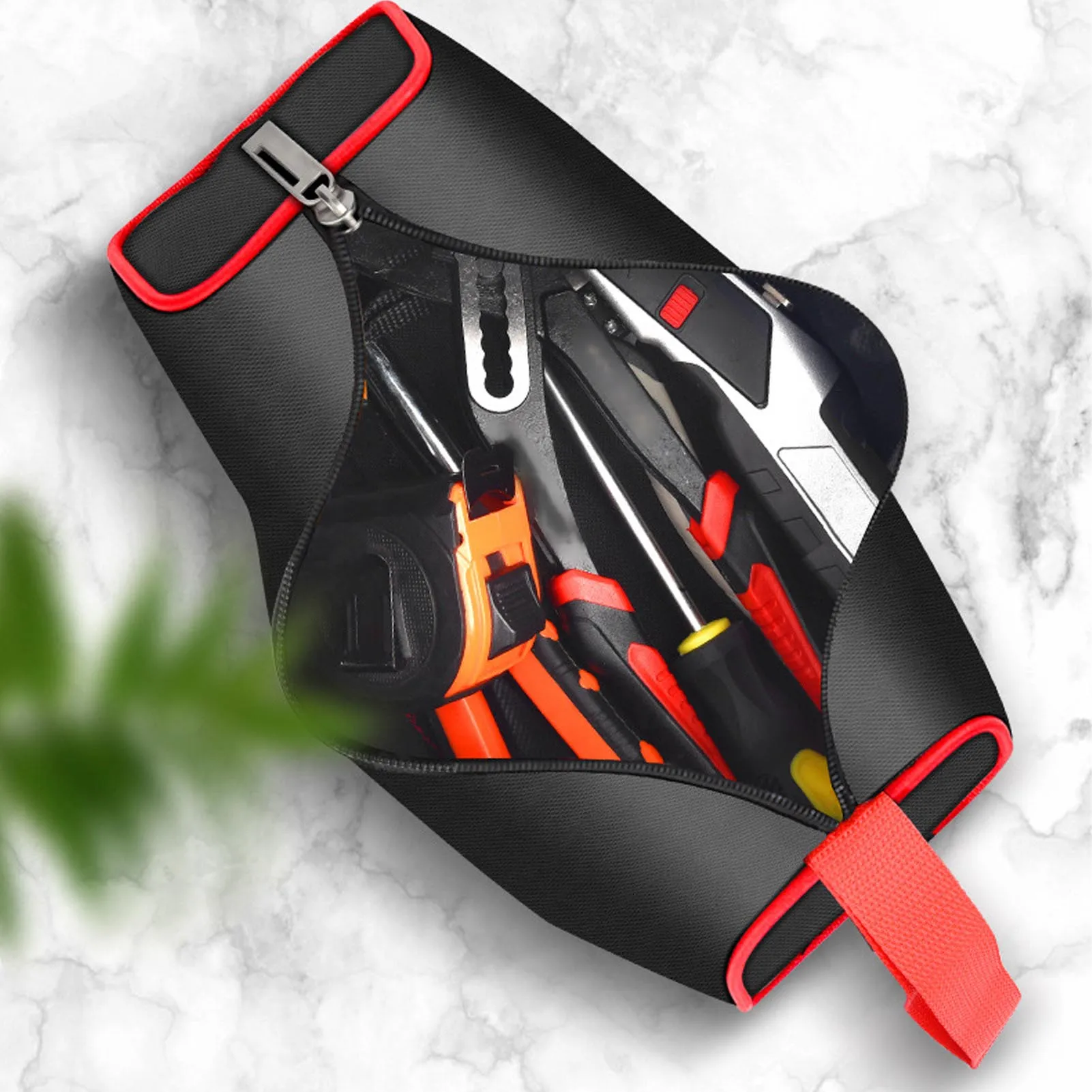 Tool Bag Canvas Multi Compartments Wear Resistant Strong Handle Portable Tools Organizer For Electrician