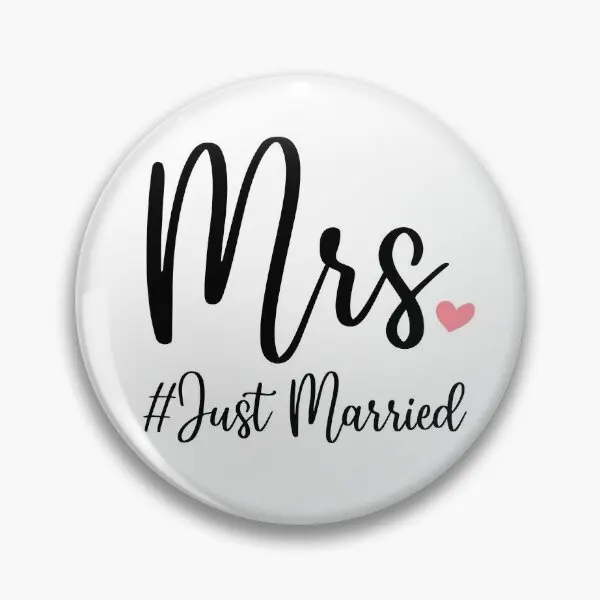 Mrs Just Married Mrs Mr Wedding Newl  Soft Button Pin Collar Badge Clothes Gift Decor Funny Creative Hat Cute Metal Lover Women