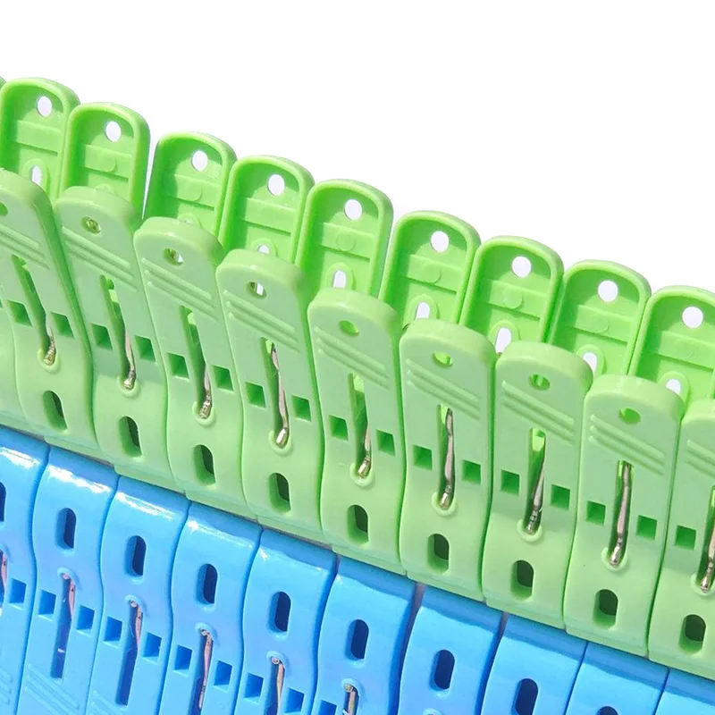 24Pcs Plastic Clothes Clip for Hangers Strong Load-Bearing Capacity Plastic Pegs for Drying Quilts Clothes