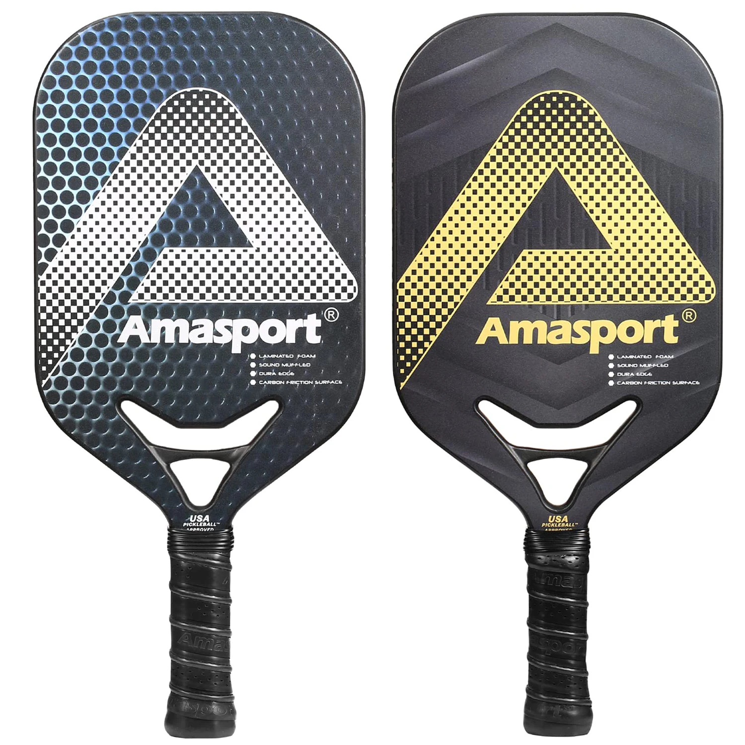 

AMASPORT Pickleball Paddle Diamond Cutting Air Dynamic Throat Pickleball Elongated Rackets Pickleball Paddles USAPA Standard