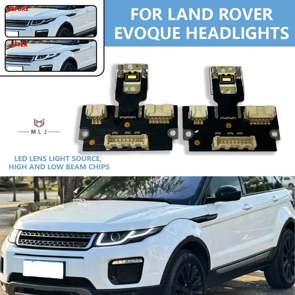 

For Land Rover Evoque 2016-2018 Angel Eye Chip Headlight DRL LED Lens Light Source Board High and Low Beam Chip Car Accessories
