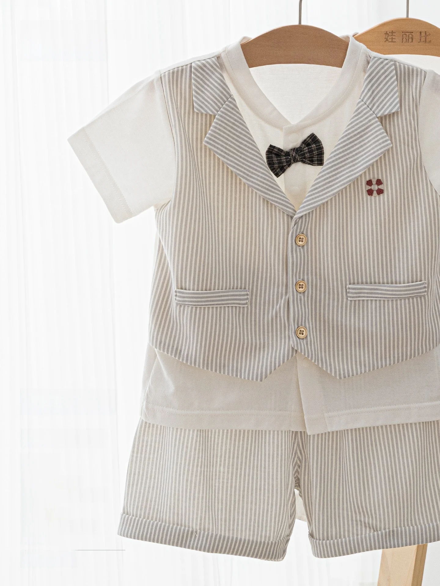ensemble-2-pieces-variby-style-preppy-pour-garcons-rayures-d'ete-manches-courtes-en-lin-respirant-de-classe-a-tenue-formelle-fine-pour-gentleman