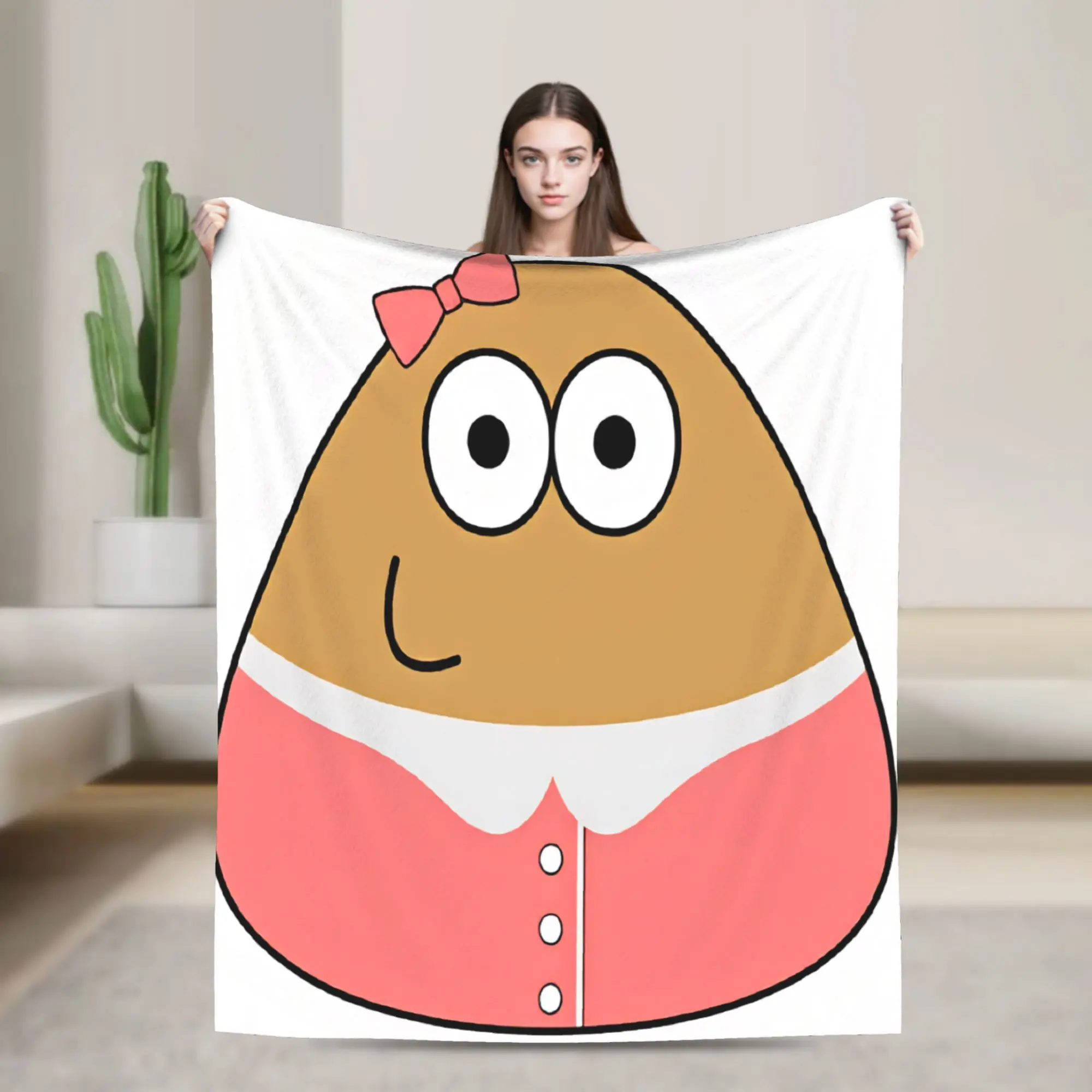 Pet Alien Pou Animated Television Blanket Quality Soft  Bedding Throws Winter Travel Couch Bed Comfortable Bedspread