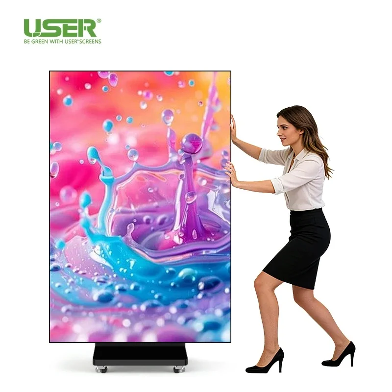 custom.Foldable Indoor Advertising Digital 70% offLEDPoster display screenP2 P2.5 P3 P4Floor TypeGOBFoldingLEDDisplay Screen