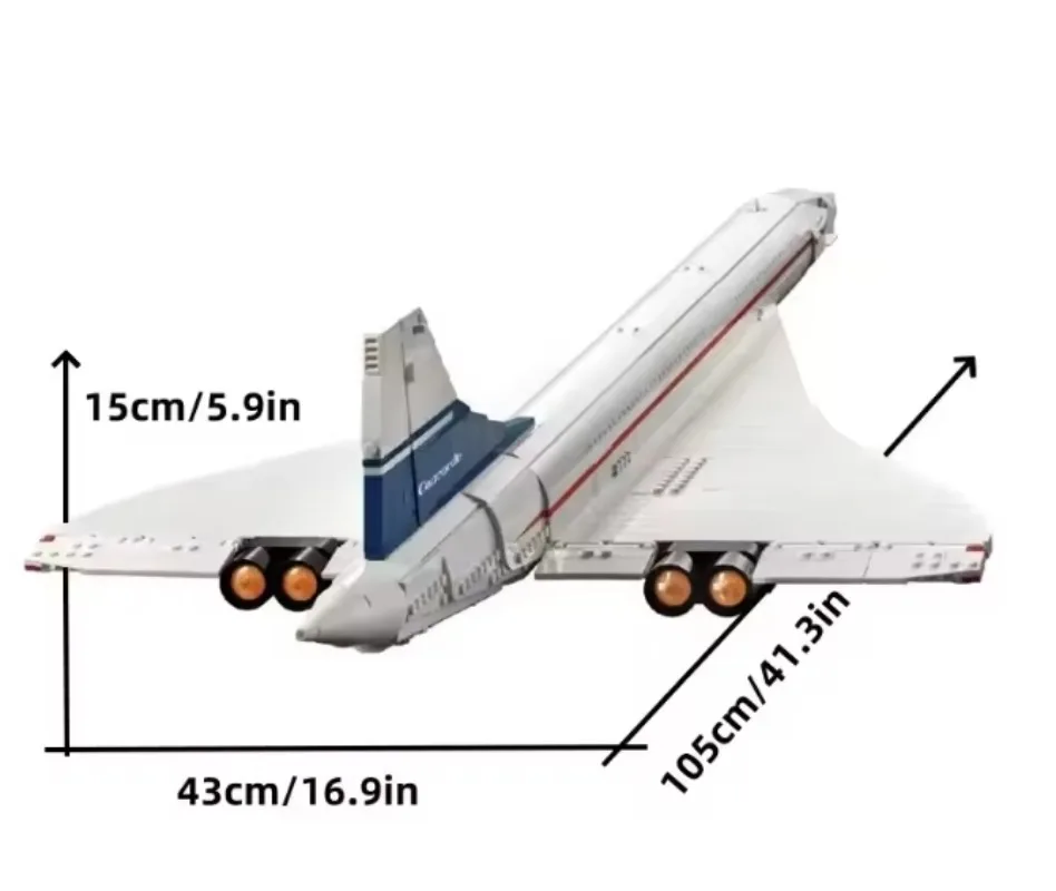 طقم بناء ايرباص كونكورد طائرة أسرع من الصوت نموذج مكوك الفضاء 10318 لعبة لهدايا عيد الميلاد حلي الأثاث الراقية