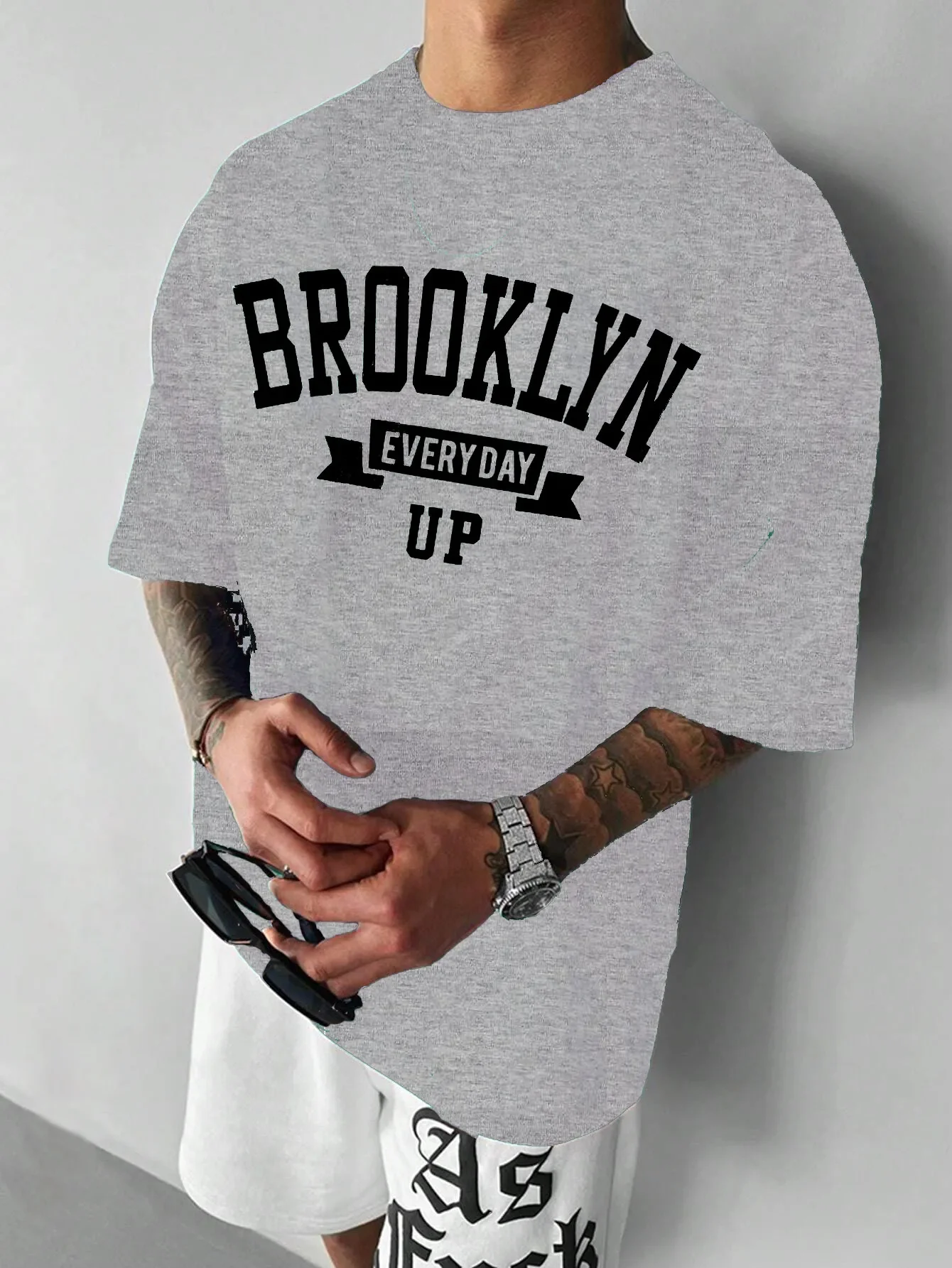 Summer Men Cotton T-Shirt Brooklyn Printing Tops Tees Male Fashion Letter Camiseta Short Sleeve Clothing Harajuku Streetwear