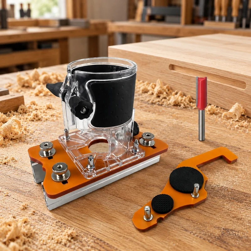 65mm Aluminum Locator with Scale for Cabinet Panels, Dual-Function Slot Bracket and Hidden Fastening Device