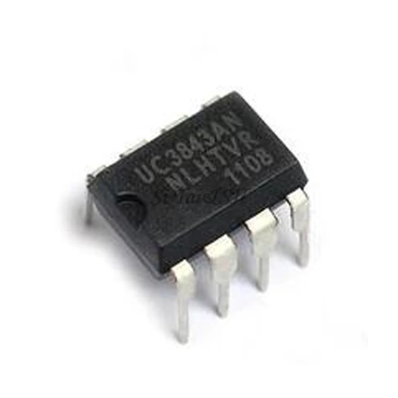 10PCS UC3843AN DIP-8 용 검정색 플라스틱 보호 케이스 UC3843A DIP UC3843 3843AN UC3843B UC3843 신규 및 기존