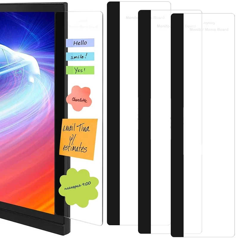 1Pcs Monitor Message Clip Memo Board Left/Right Computer Screen Sticky Note Holder Panel For Home Office Desk Supplies Daily Use