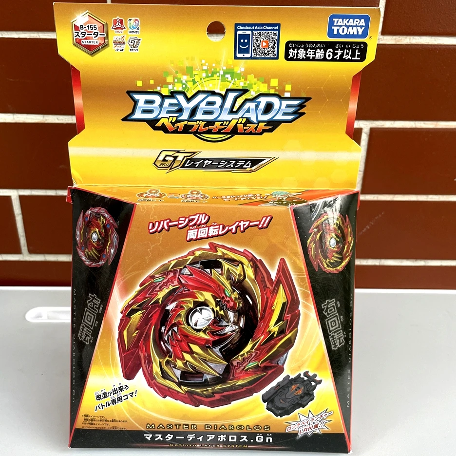 

Original TAKARA TOMY beyblade BB155 Master Diabolos Gn Beyblade Burst GT Starter with Launcher,beyblade B-155 NEW IN STOCK