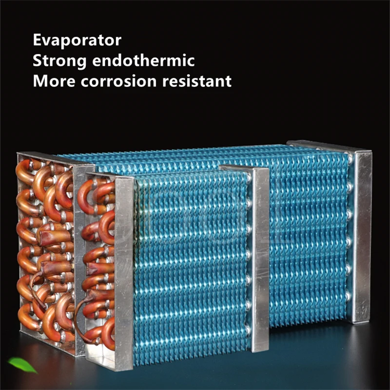 Copper Tube Aluminum Fin Evaporator Condenser Radiator Refrigerator Freezer Refrigeration Equipment 2*6*300MM