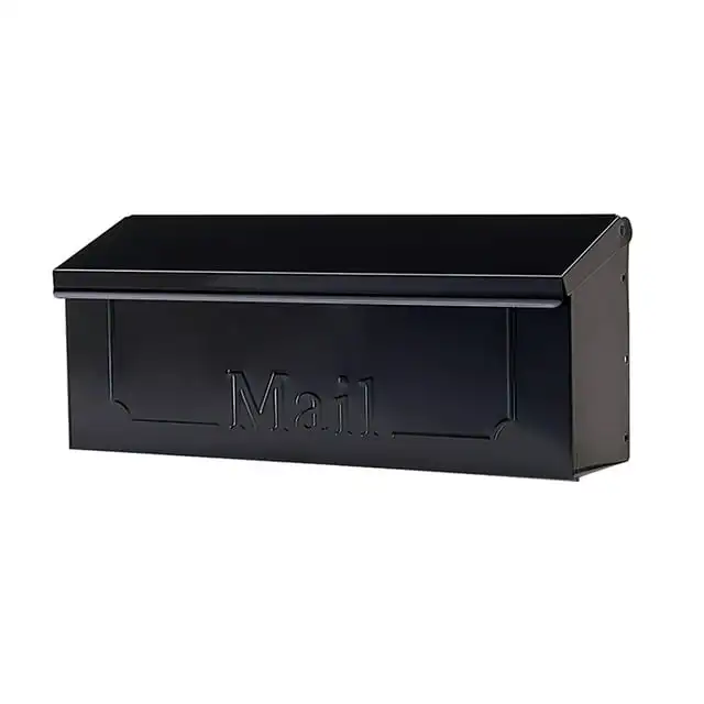 

(3 pack) Architectural Mailboxes Townhouse Galvanized Steel, Small, Wall-Mount Mailbox in Black