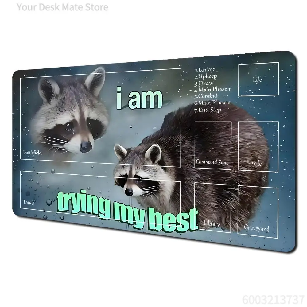 Try my best Mouse Pad  MTG mouse pad card game play mat Duel pads Beginner Card Battles Commander Gaming Deskpad