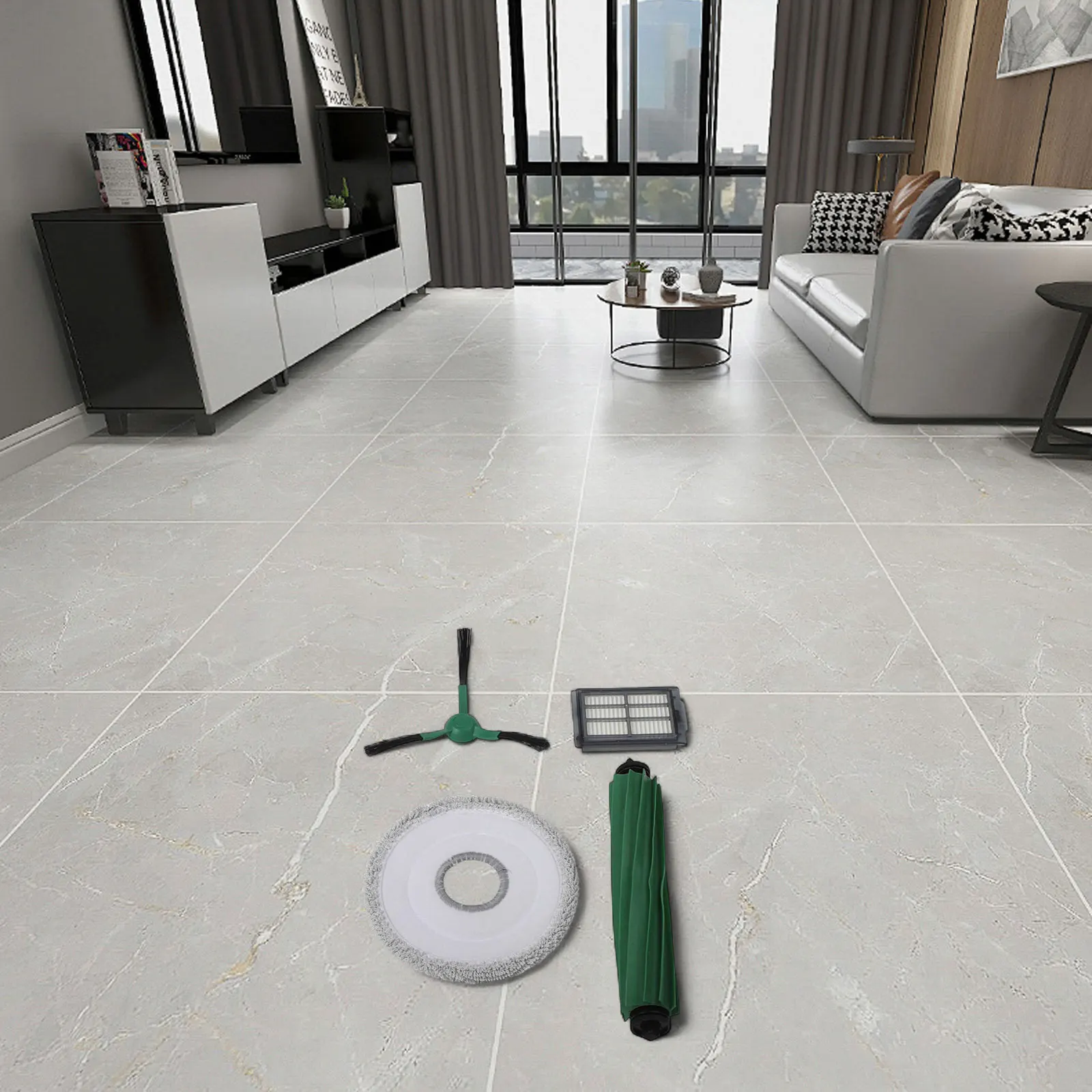 For Roomba for Plus 405 Replacement Accessories Main Brush Side Brushes Filters and Mop Cloth for Overall Home Cleanliness