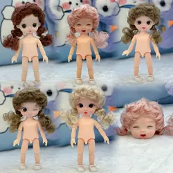 16cm 절묘한 인형 인형 장난감 1/8 Bjd 멀티 관절 인형 귀여운 표현 드레스 장난감 어린이를위한 선물