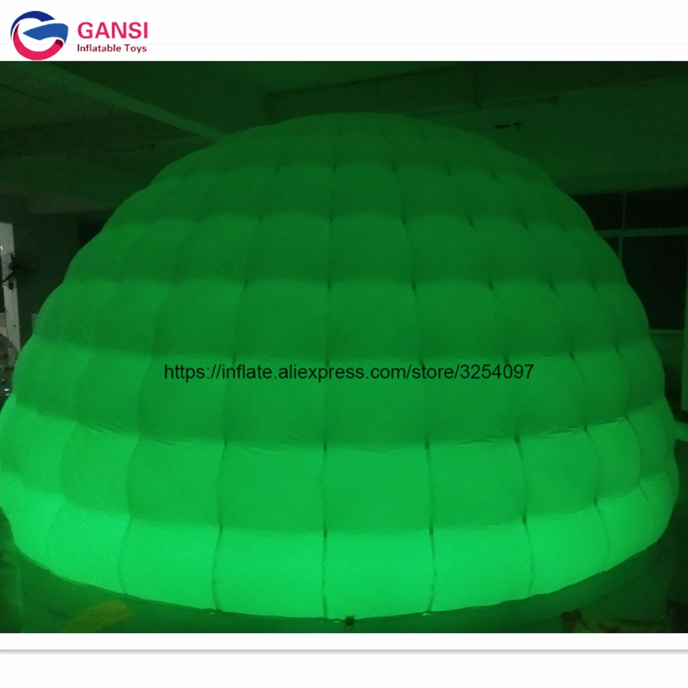 Funny Door To Door Event Party Lighting Toy Tent Inflatable Air Dome Tent With Coloful Lights