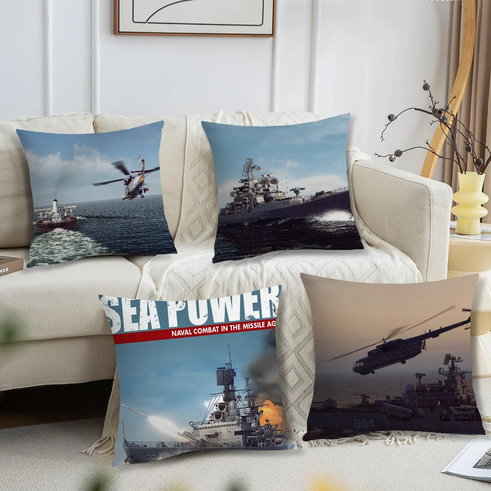 Hot Game S-Sea P-Power Cool Pillow Case Sofa Living Room Bedroom Headboard Backrest Cushion Square Cushion Nap Time