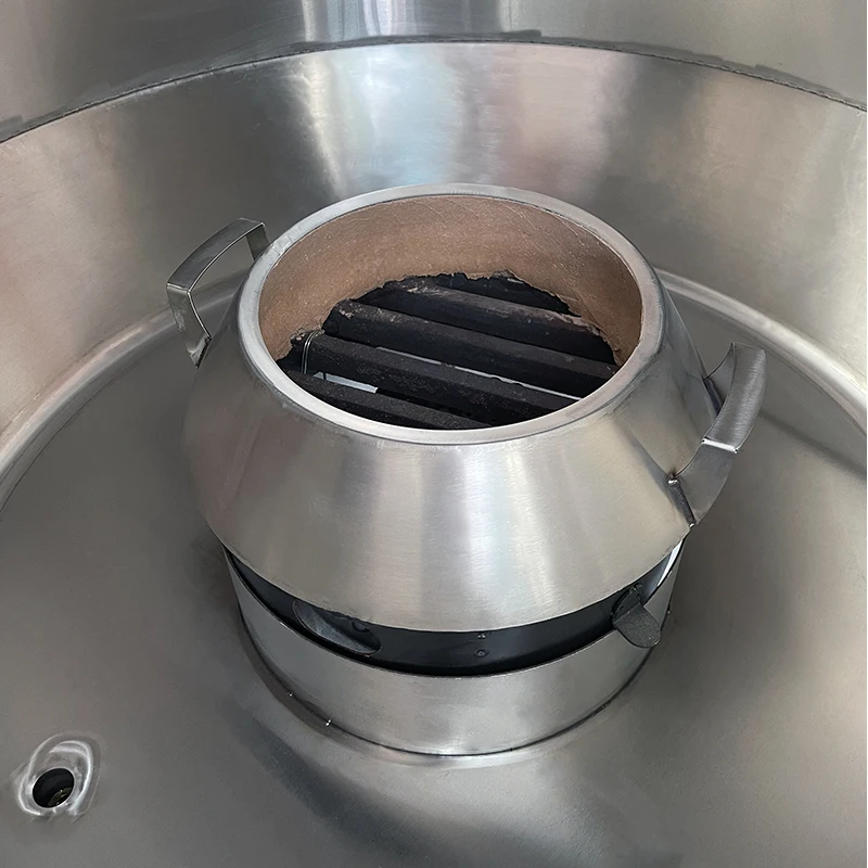 Front door roast duck stainless steel charcoal gas space rotating large commercial roast pig roast goose