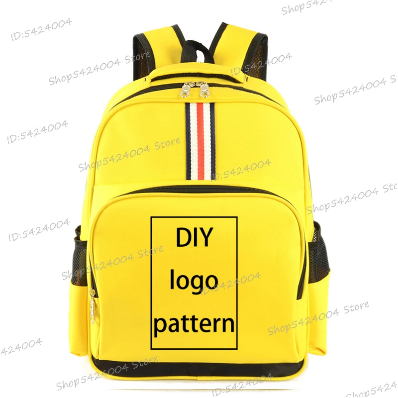 

Waterproof Bagpack for Primary Student DIY Logo Pattern Boys Girls Back Pack Customize The Image You Want Primary School Bags