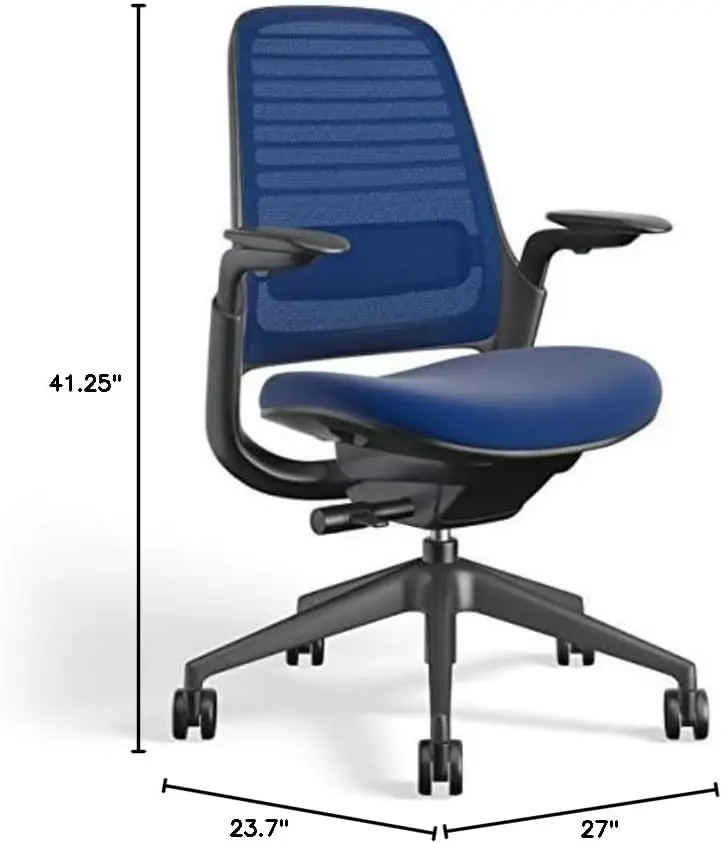 Steelcase Series 1 Office Chair - Ergonomic Work Chair with Wheels for Carpet - Helps Support Productivity - Weight-Activated Co