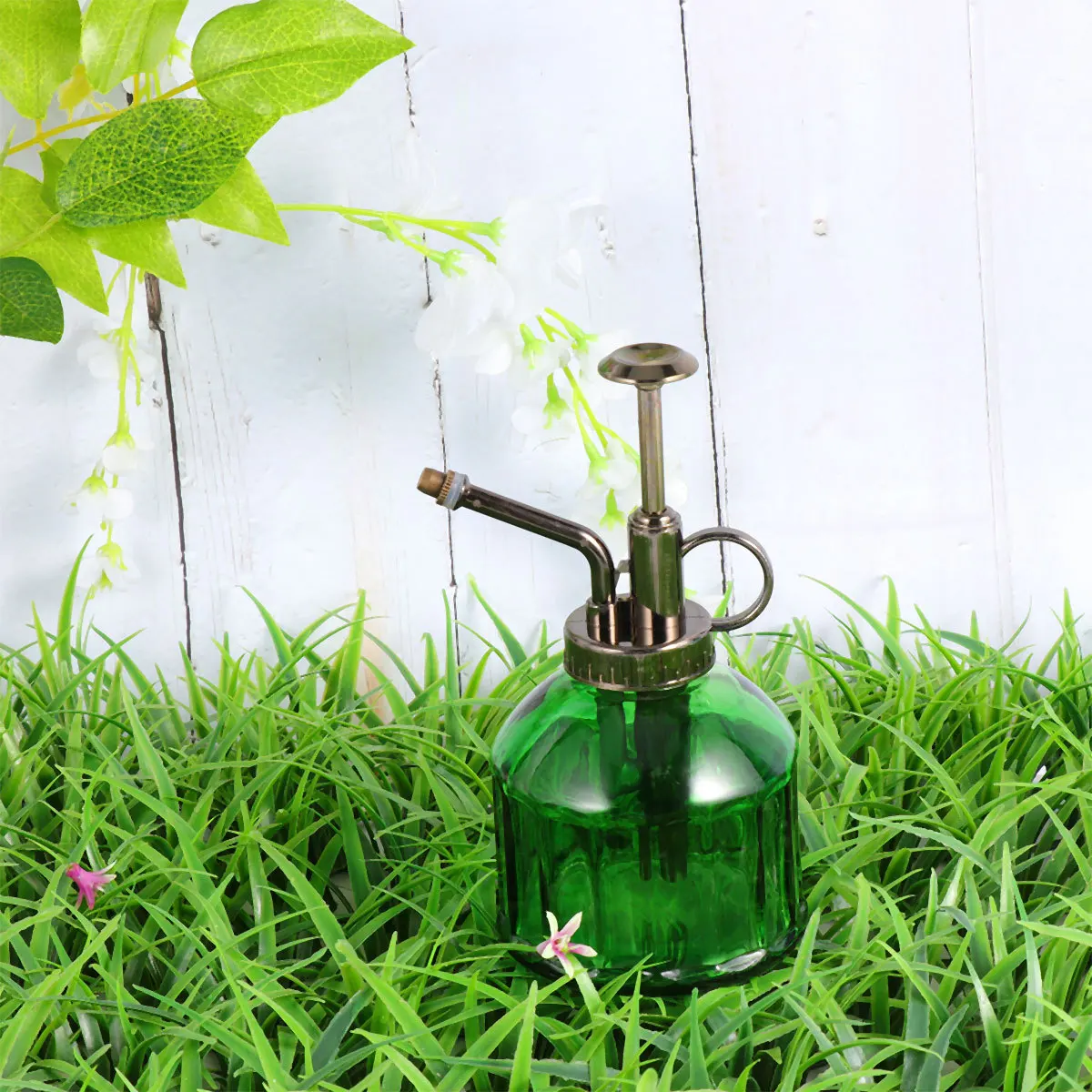 

1Pcs Glass Watering Can Hand Pressure Type Large Capacity Transparent Body Long Mouth Design Indoor Outdoor Plant Flower