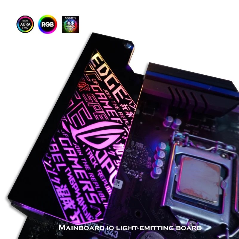 Panneau Lumineux Miroir pour Décoration de Boîtier PC, Panneau MB IO RGB, Plaque Arrière GPU, Personnalité Hatchconnect, DIY