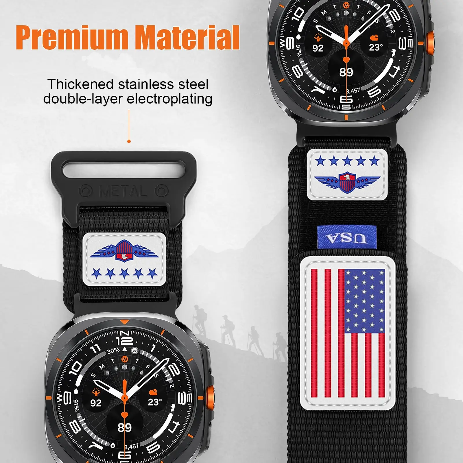 Trail Loop band For Samsung Galaxy Watch Ultra 47mm Accessories Sport Nylon Bracelet correa Galaxy watch 7 Series ultra Strap
