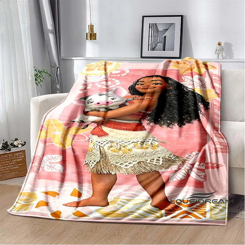 

Moana Maui Anime Cartoon Plush Blanket Princess Movie Print Blanket Suitable for Children Adults Soft Warm Gift 1 Pc