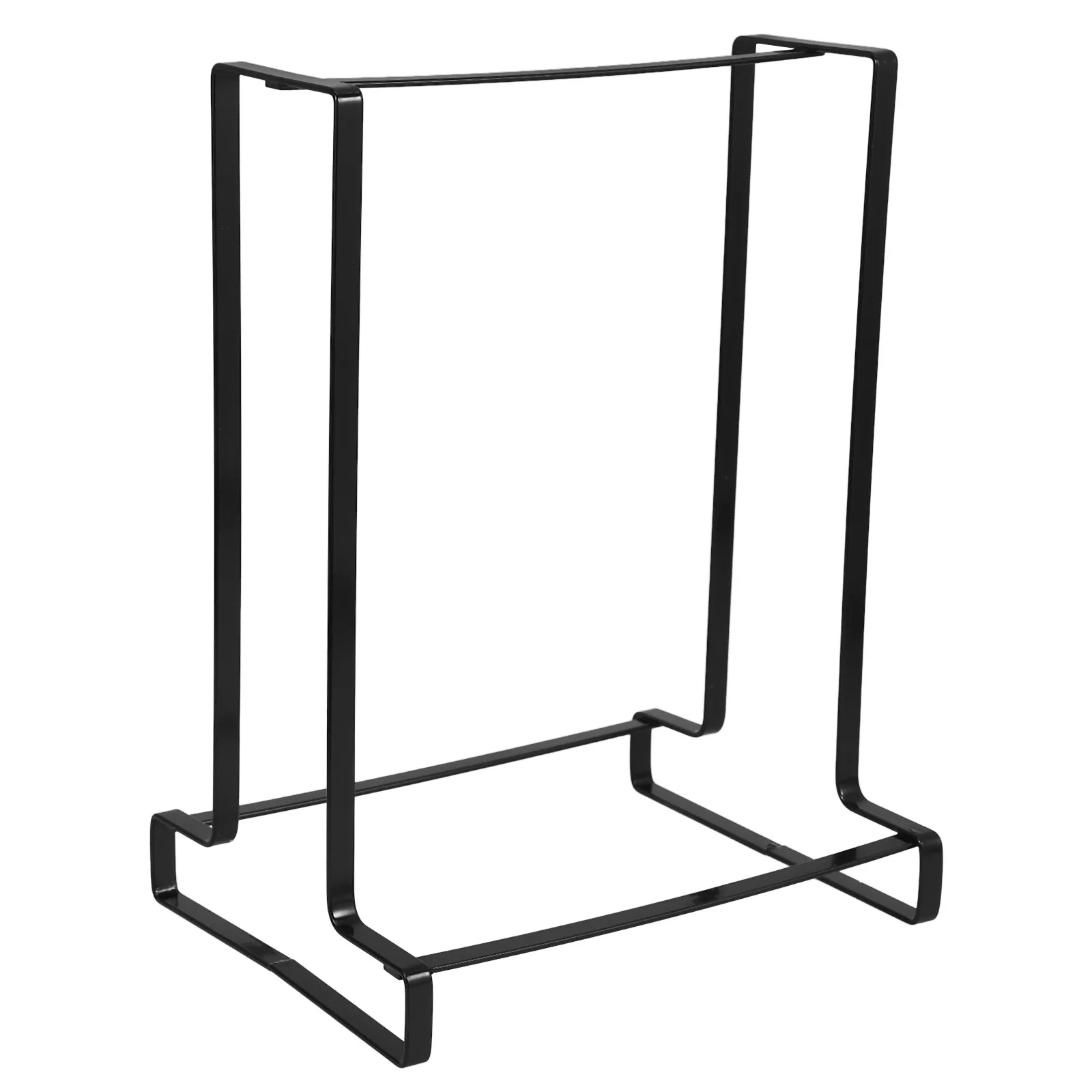 

Stainless Steel Hanger Rack Clothes Organizer Black Large Capacity Non Deform Carbon Steel Balcony Indoor Storage