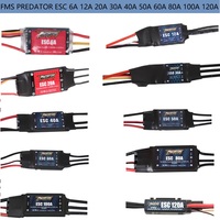 FMS Predator Electronic Speed Control ESC 6A 20A 30A 50A 60A 80A 100A 120A RC Plane Fixed Wing Model Parts