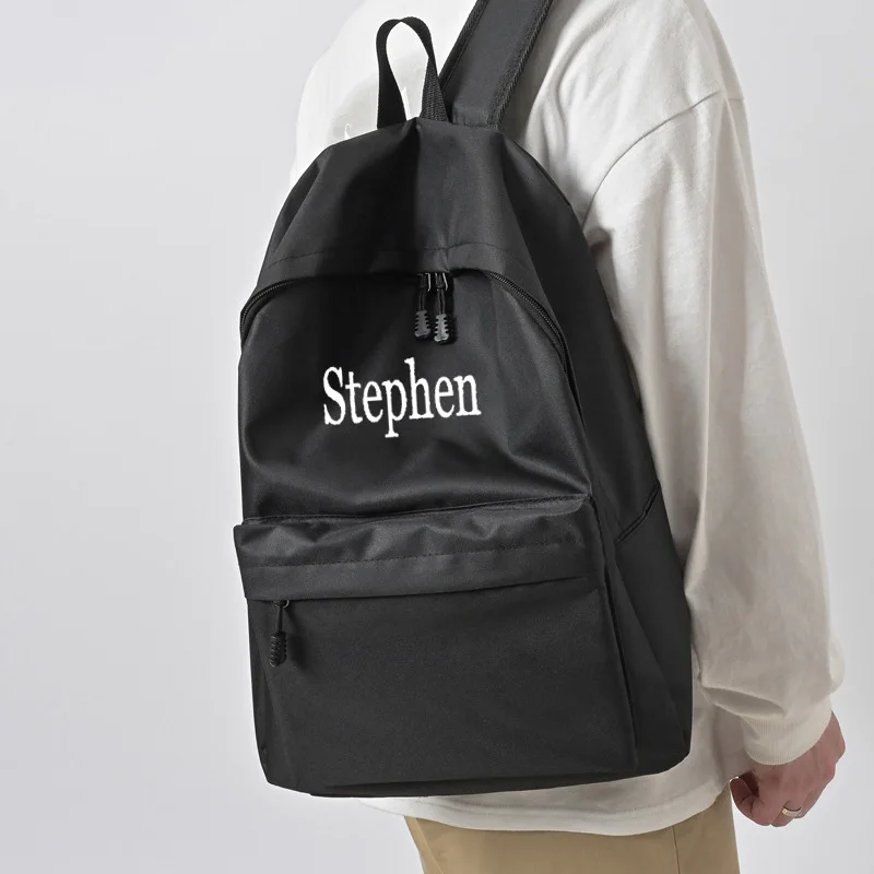 Mochila de grande capacidade para estudantes do ensino médio, moda do campus, mochila personalizada para homens e mulheres