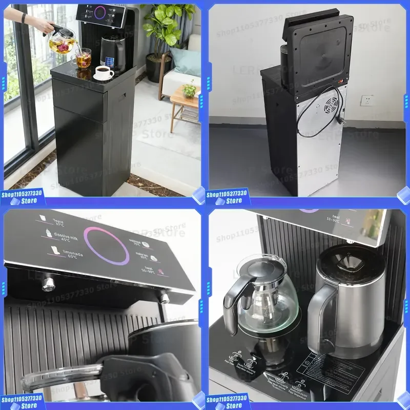 Vertical Tea Bar Machine English Panel Hot Cold Warm Water Dispenser Easy Operation High Quality Beverage Station for Home