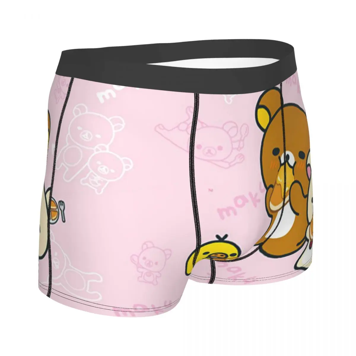 Eat Egg Rilakkuma Bear Underpants Cotton Panties Man Underwear Print Shorts Boxer Briefs