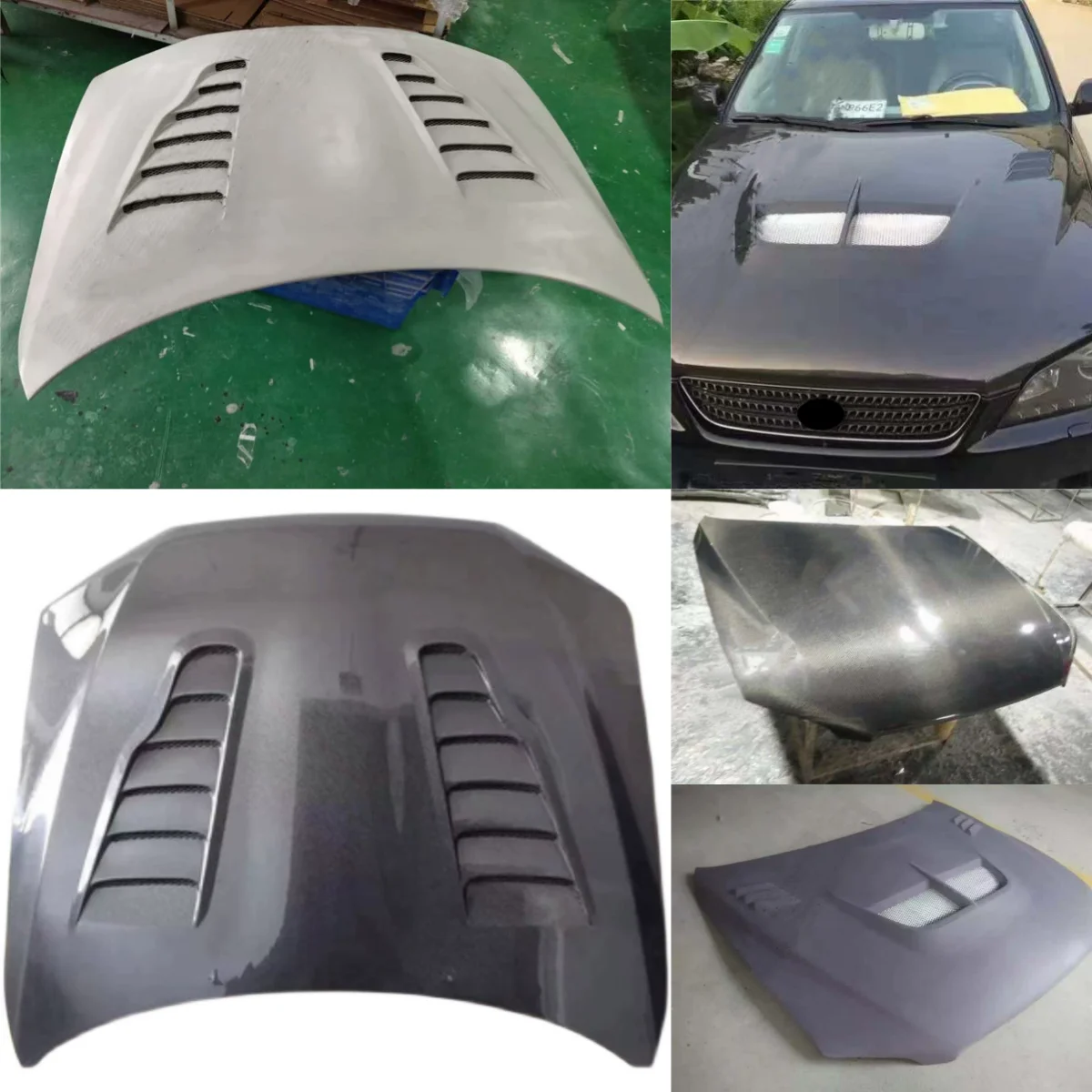 Carbon Fiber Engine Cover for Lexus & Altezza IS200 98-05 modified resin Bonnet Hood scoop body kit Car Accessories