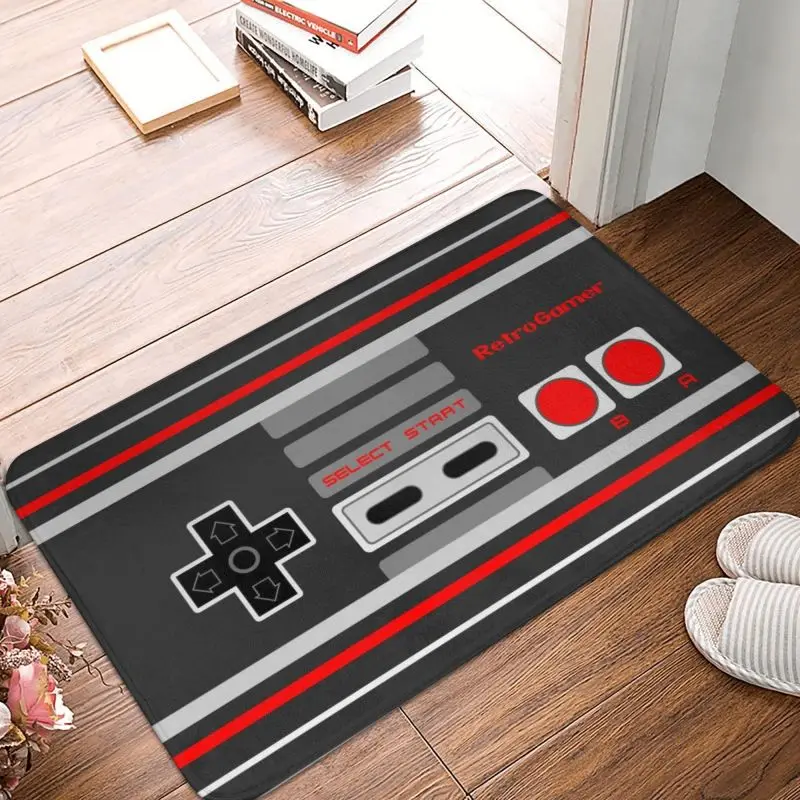 Felpudo Retro personalizado para Gamer, alfombrilla antideslizante para videojuegos, Gamepad para cocina, baño, Alfombra de jardín, 40x60cm